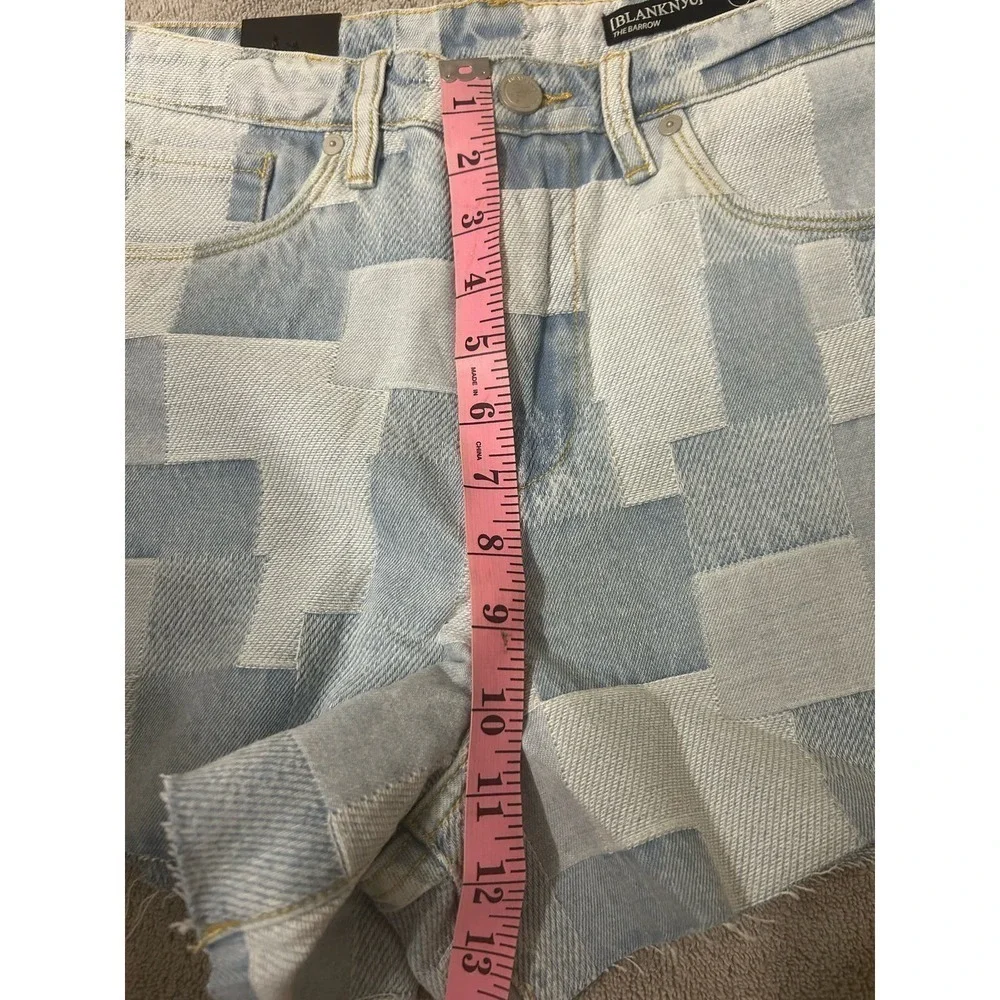 BLANK NYC The Barrow Vintage High Rise Short Patchwork Design Size 29 NWT
